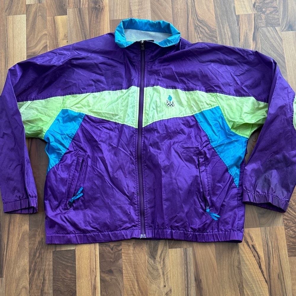 Vintage USA Olympic Apparel purple Jacket size L